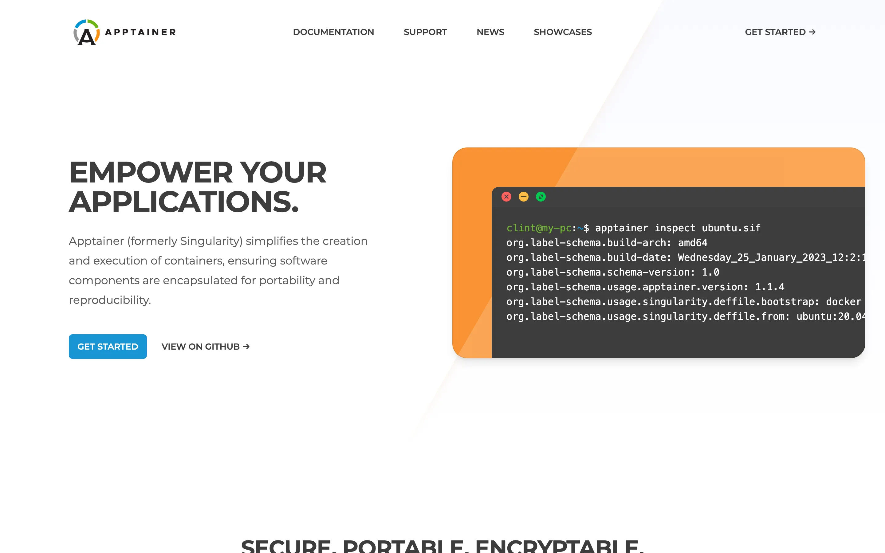 The Apptainer homepage